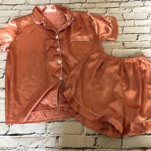Pink Silk Pajama Set
